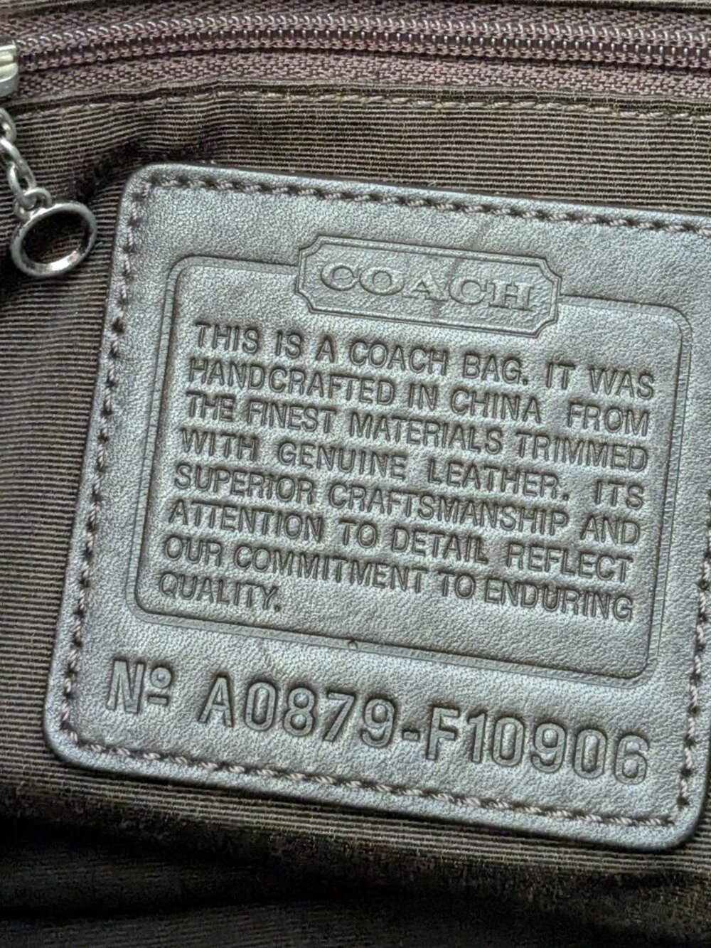 Coach A0879-F10906 Soho Hobo Shoulder Bag Brown Tan Medium Purse - Picture 9 of 14